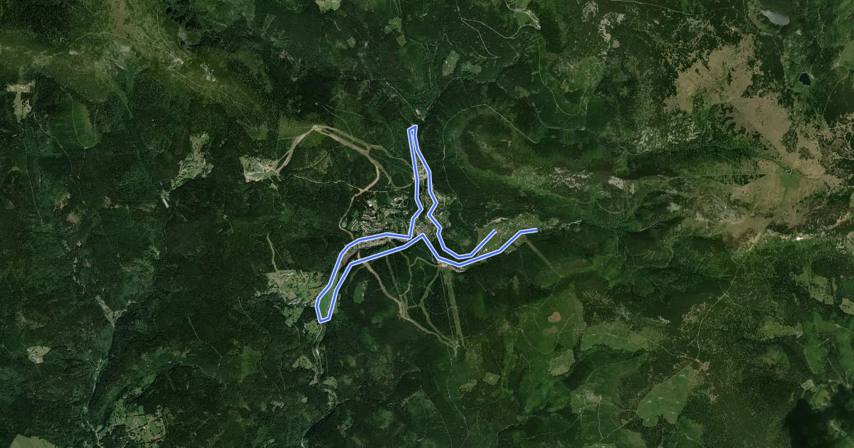 Маршрут Špindl на спутниковом снимке