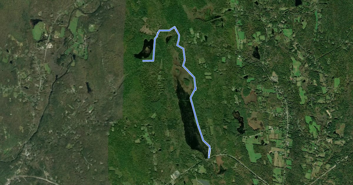Маршрут Pine Acres Pond Trail на спутниковом снимке