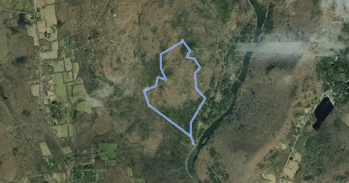 Маршрут Pine Knob Loop Trail на спутниковом снимке