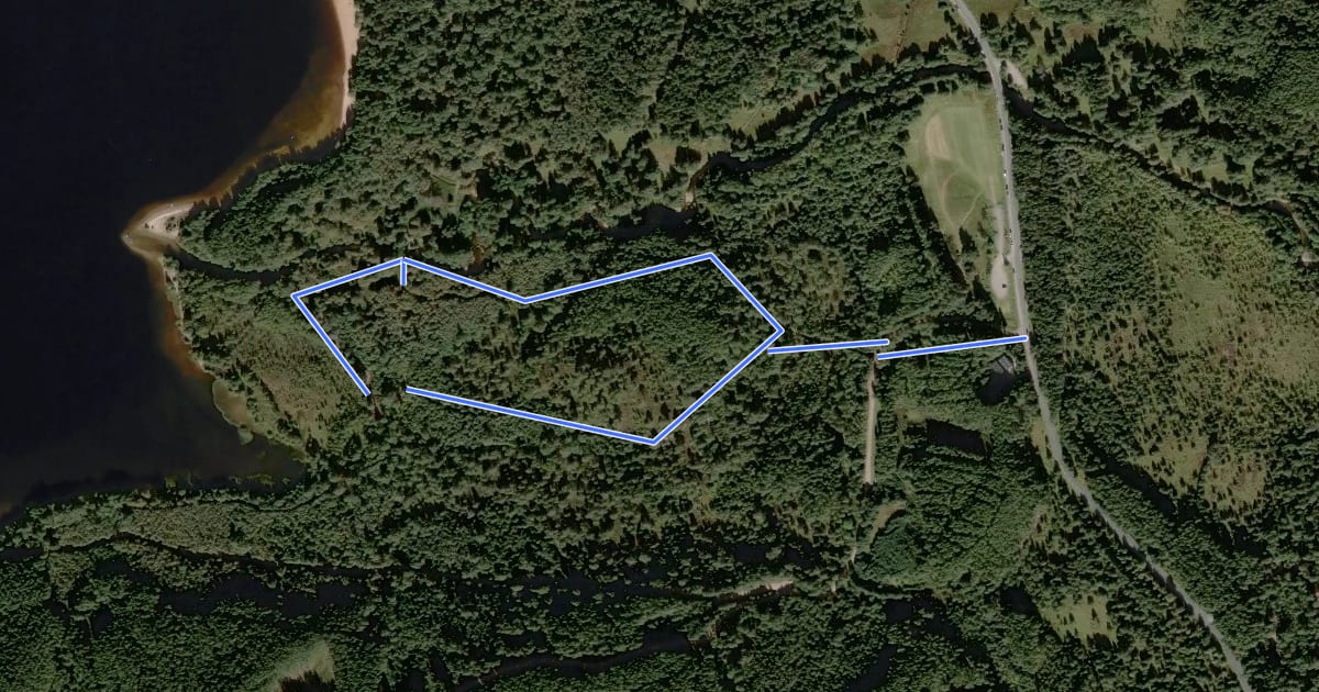 Маршрут Pine Knoll Trail на спутниковом снимке