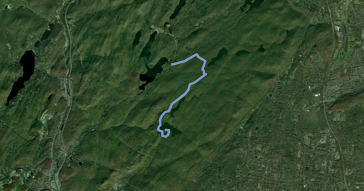 Маршрут Pine Meadow Road на спутниковом снимке