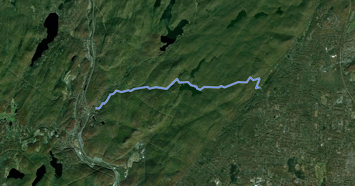 Маршрут Pine Meadow Trail на спутниковом снимке