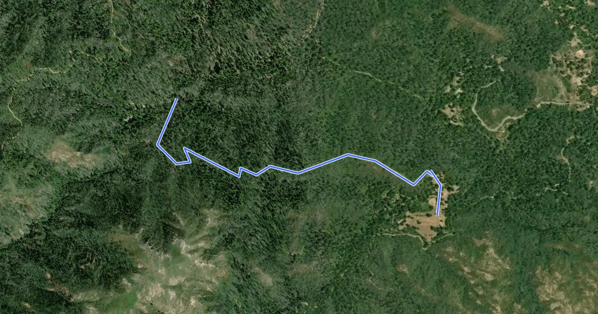 Маршрут Pine Mountain Road на спутниковом снимке