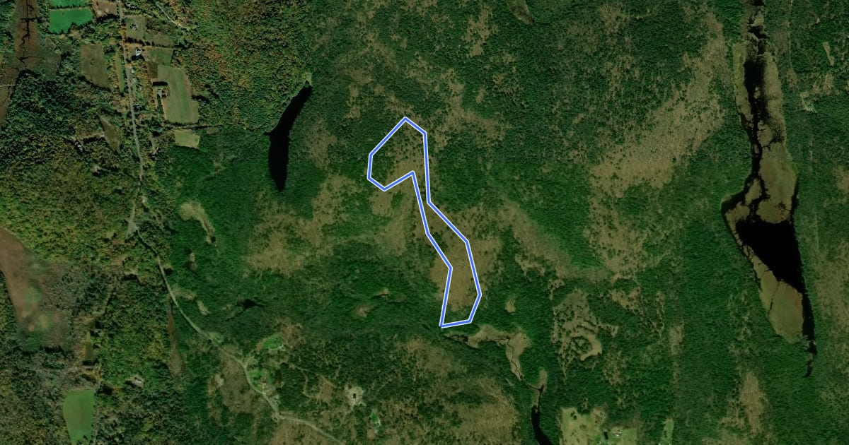 Маршрут Pine Mountain Trail на спутниковом снимке