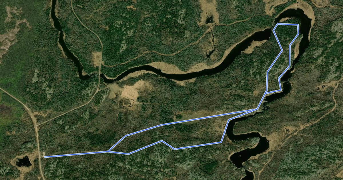 Маршрут Pine Point Trail на спутниковом снимке
