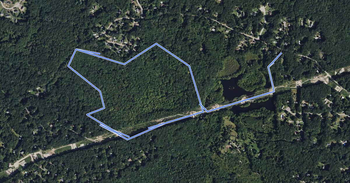 Маршрут Pine Swamp Blue Trail на спутниковом снимке