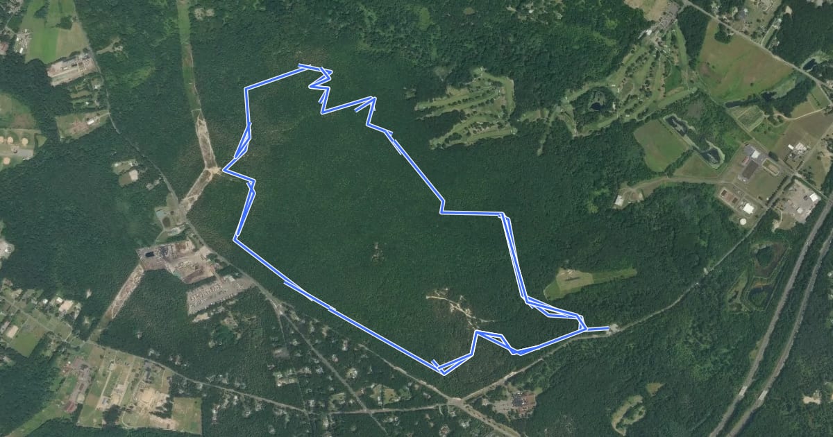 Маршрут Pine Trail на спутниковом снимке