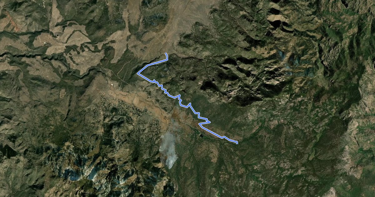 Маршрут Pine Valley Canal Trail на спутниковом снимке