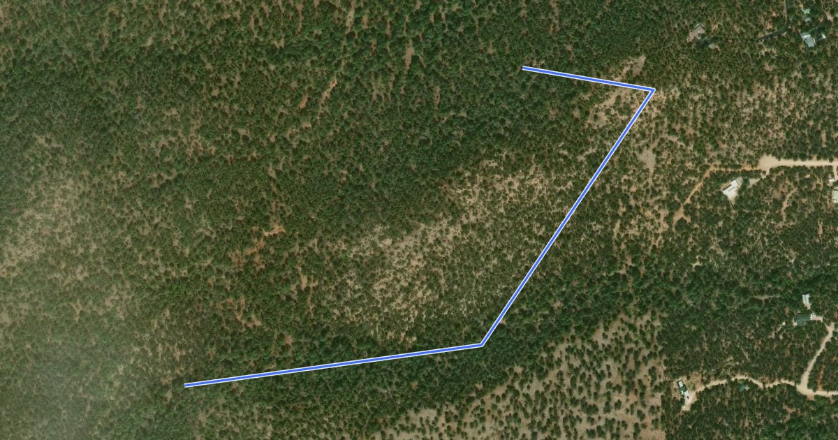 Маршрут Pinedrop Trail на спутниковом снимке