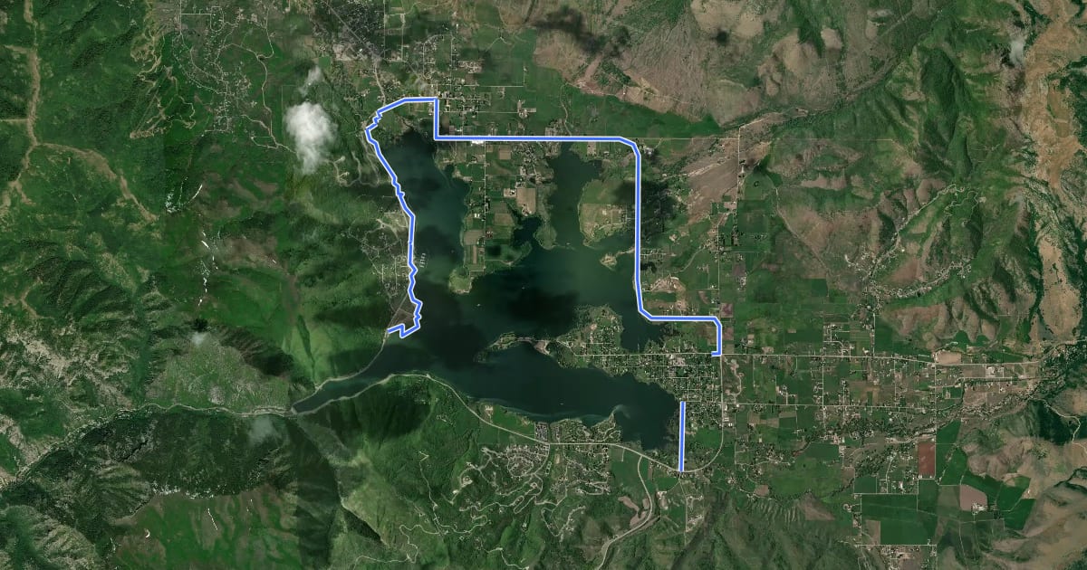 Маршрут Pineview Loop Path на спутниковом снимке