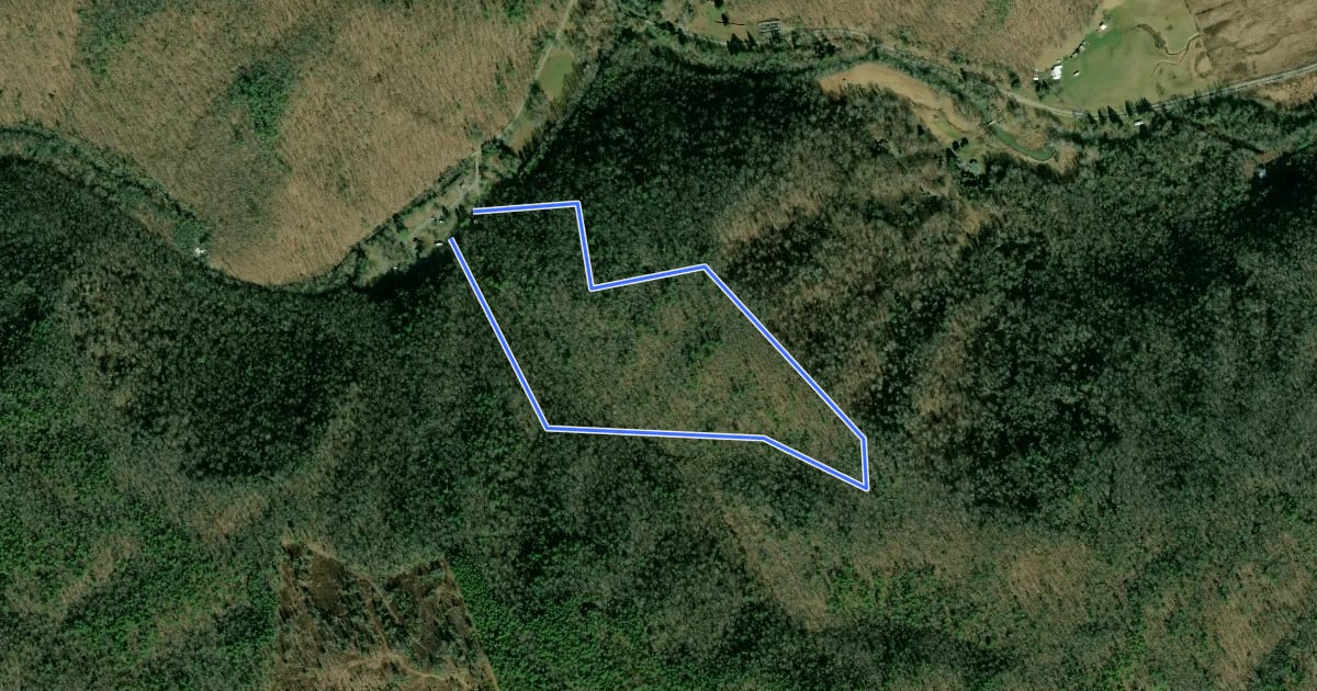 Маршрут Piney Ridge Trail на спутниковом снимке