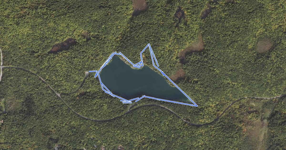 Маршрут Pink Lake Trail на спутниковом снимке