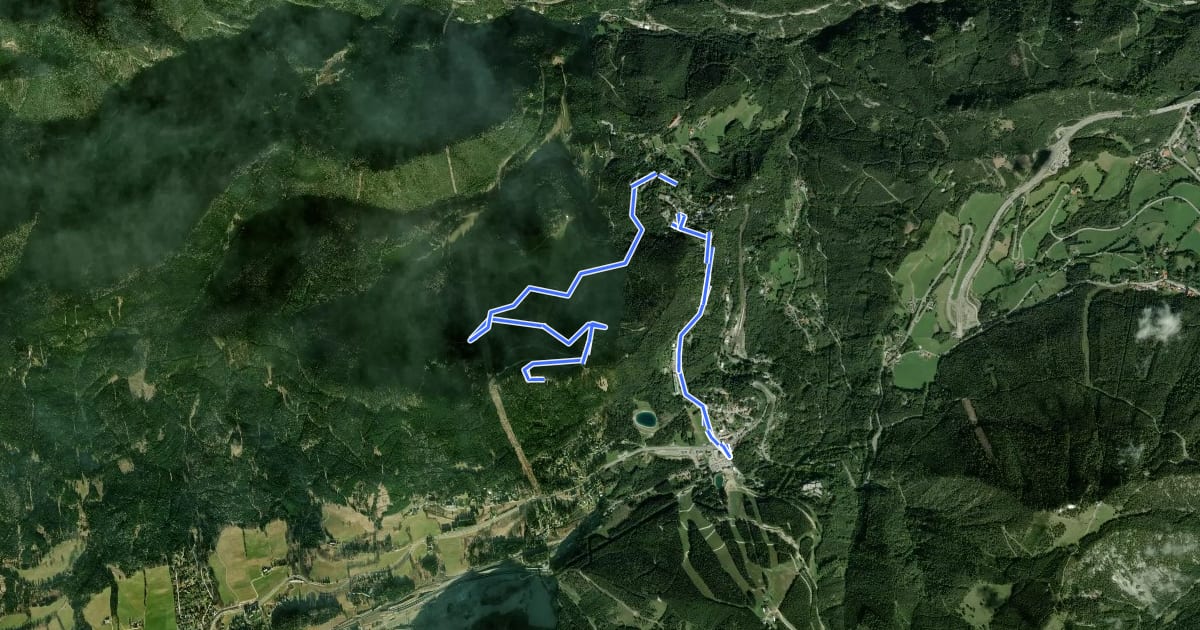 Маршрут Pinkenkogel-Strecke на спутниковом снимке