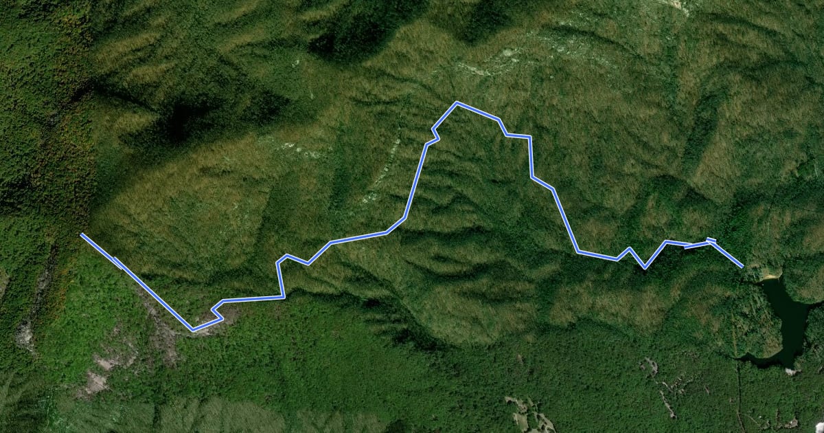 Маршрут Pinnacle Mountain Trail на спутниковом снимке