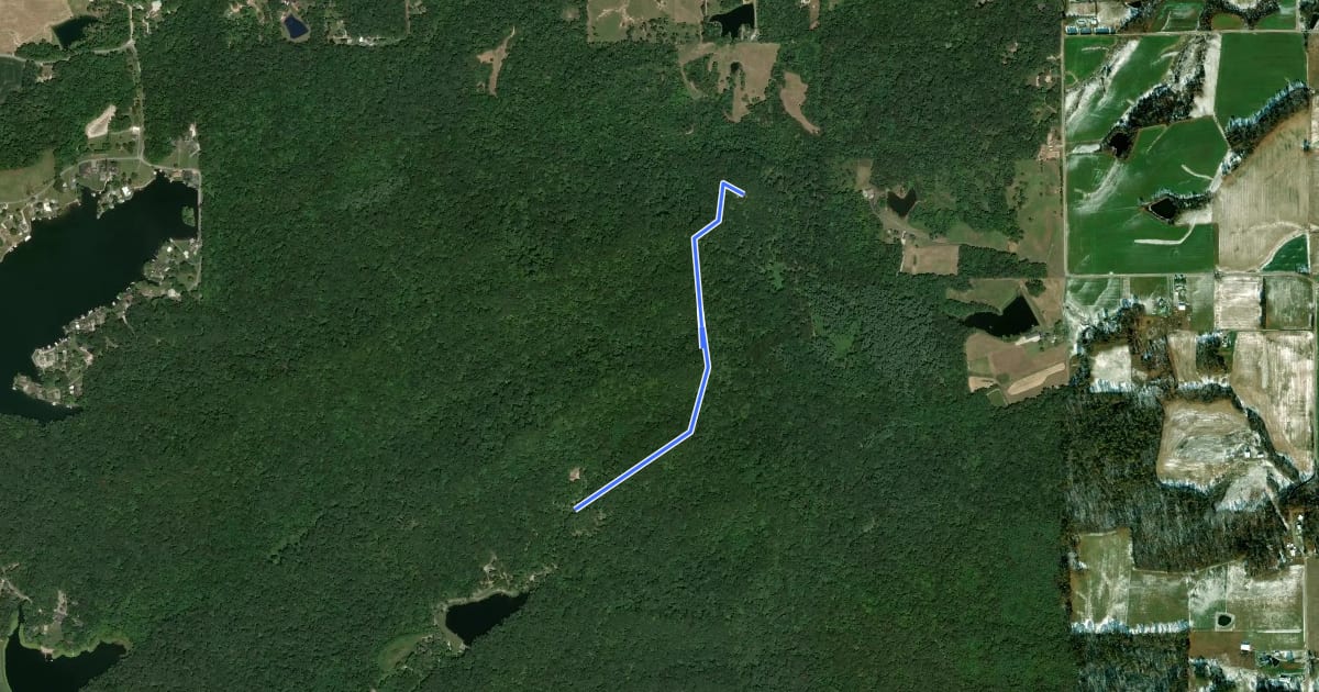 Маршрут Pinnacle Peak Trail на спутниковом снимке