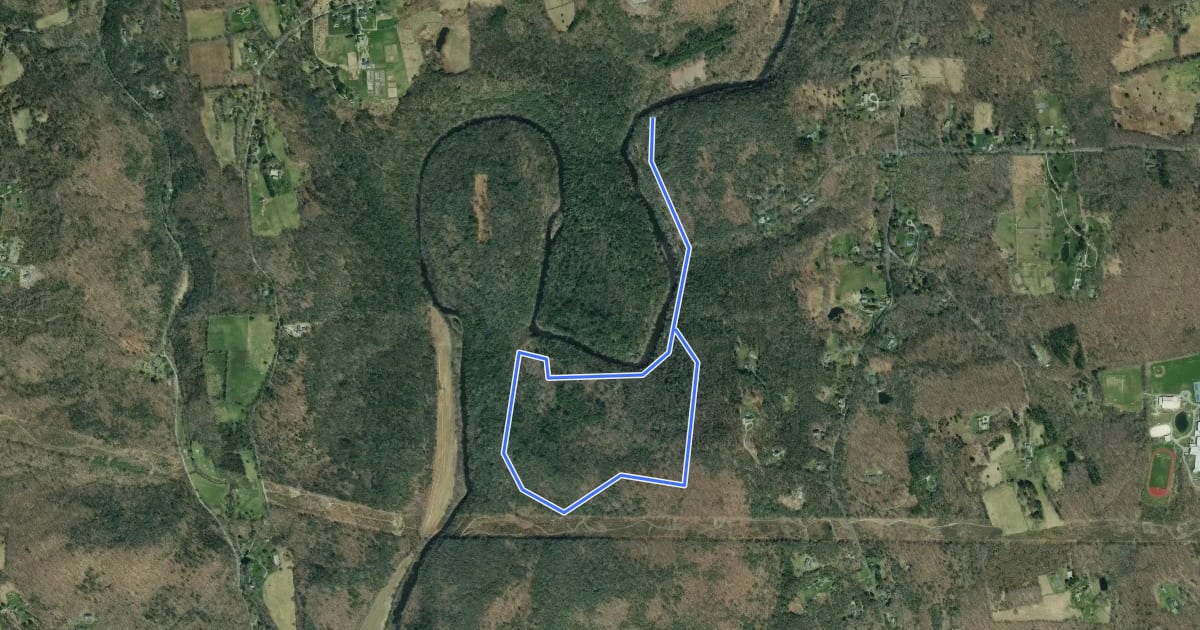 Маршрут Pinney Loop на спутниковом снимке