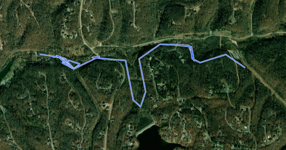 Маршрут Pinyon Creek на спутниковом снимке