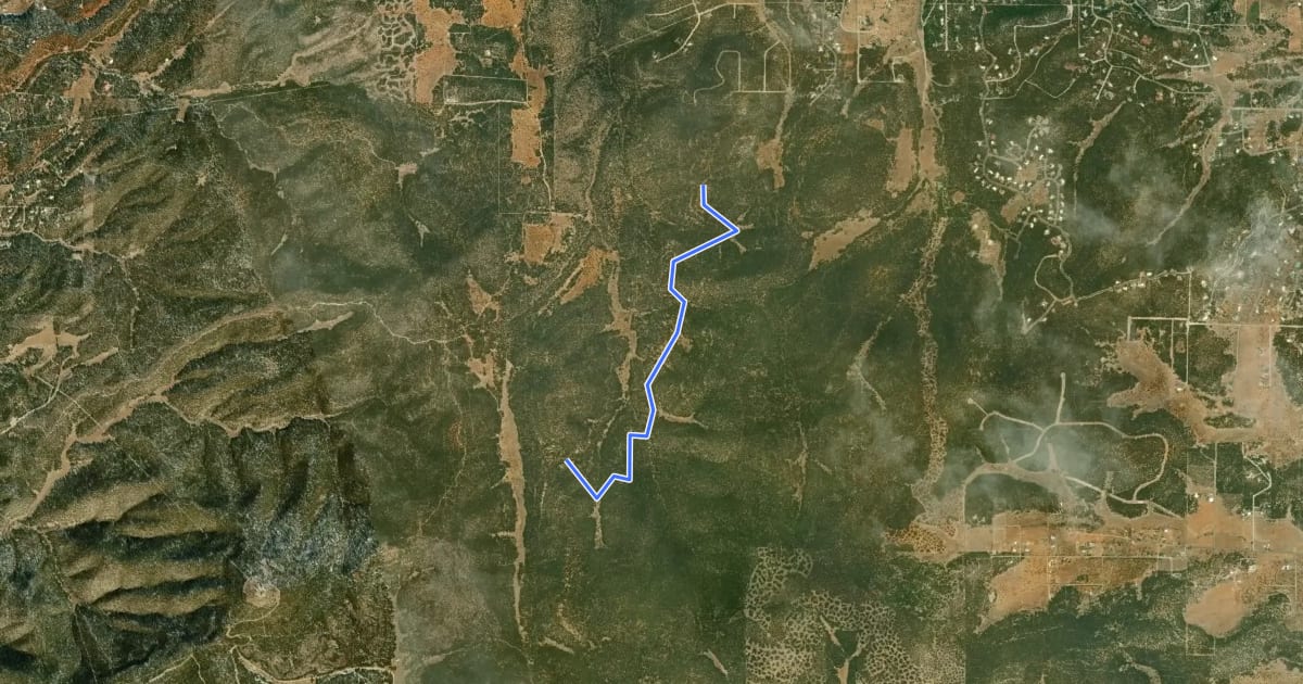Маршрут Pinyon Trail на спутниковом снимке