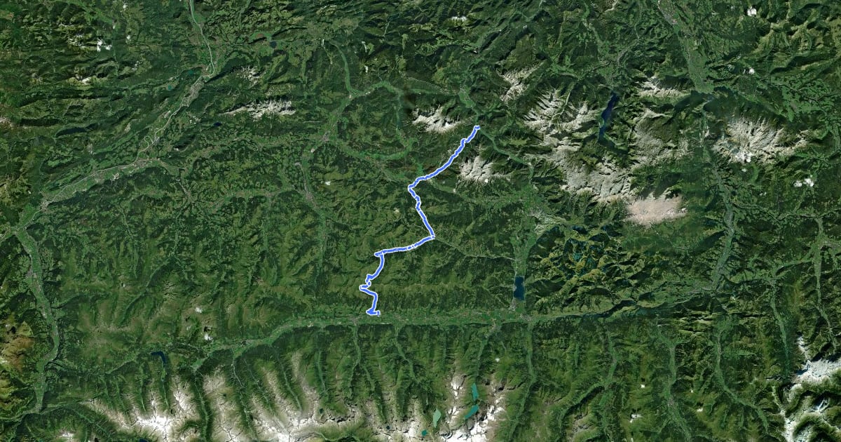 Маршрут Pinzgauer Marienweg (Über Berg und Tal) на спутниковом снимке