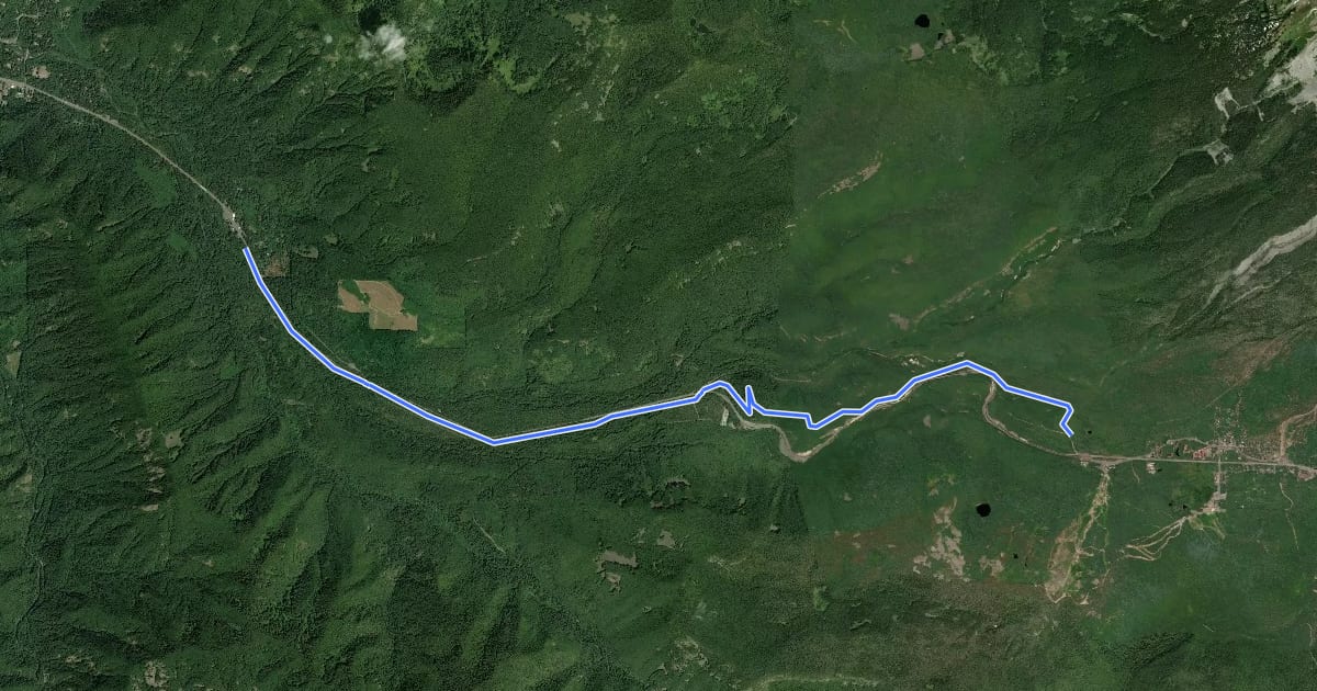 Маршрут Pioneer Bridle Trail на спутниковом снимке