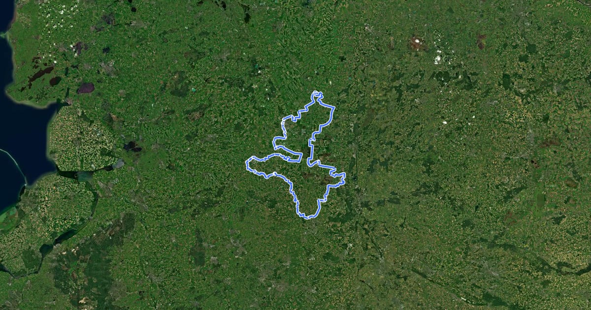 Маршрут Pionierroute на спутниковом снимке
