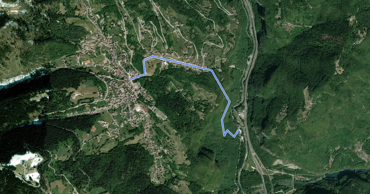 Маршрут Piovega di Sotto - Enego на спутниковом снимке