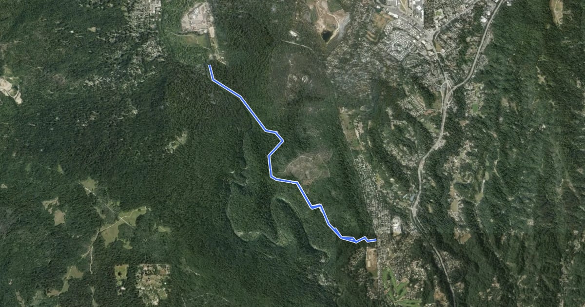 Маршрут Pipeline Road на спутниковом снимке