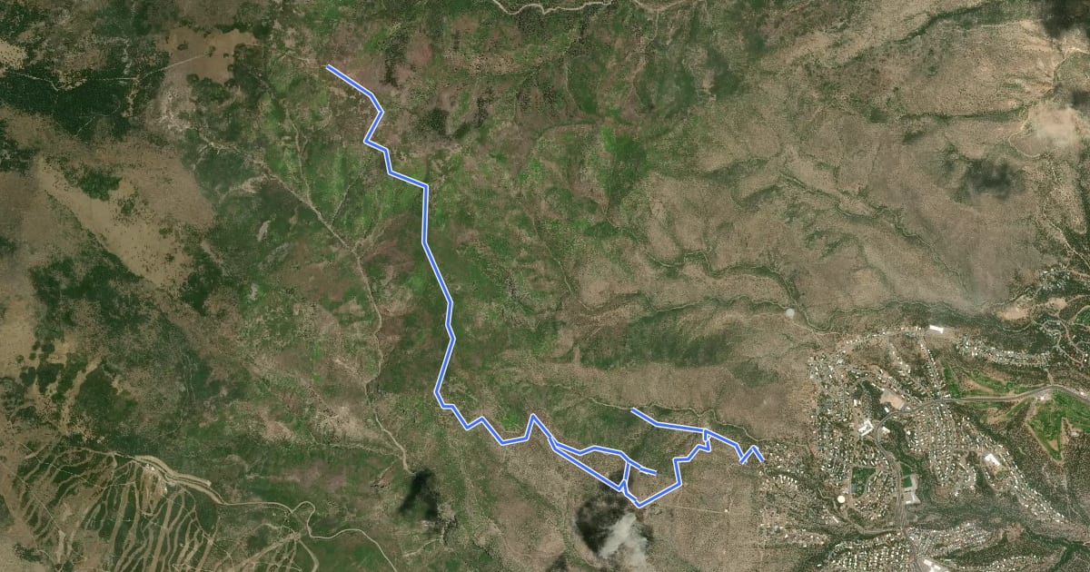 Маршрут Pipeline Road на спутниковом снимке
