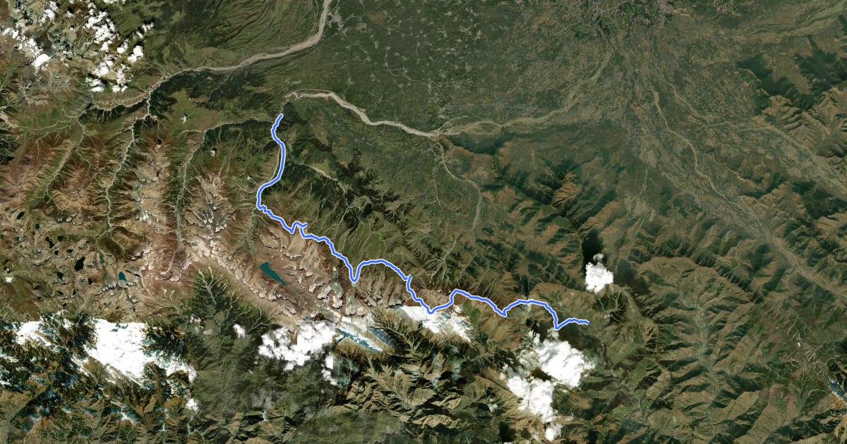Маршрут Pir Panjal Traverse на спутниковом снимке