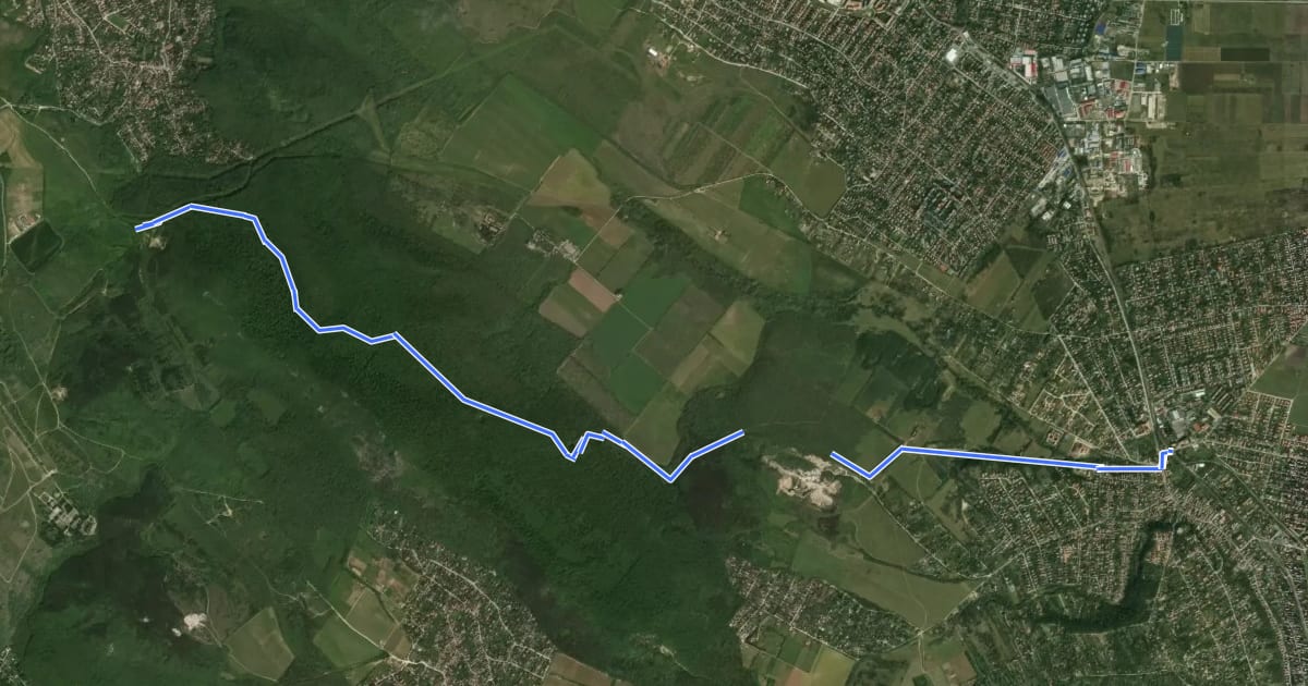 Маршрут piros mtb (Budakalász - Kis-Kevély északi oldala) на спутниковом снимке