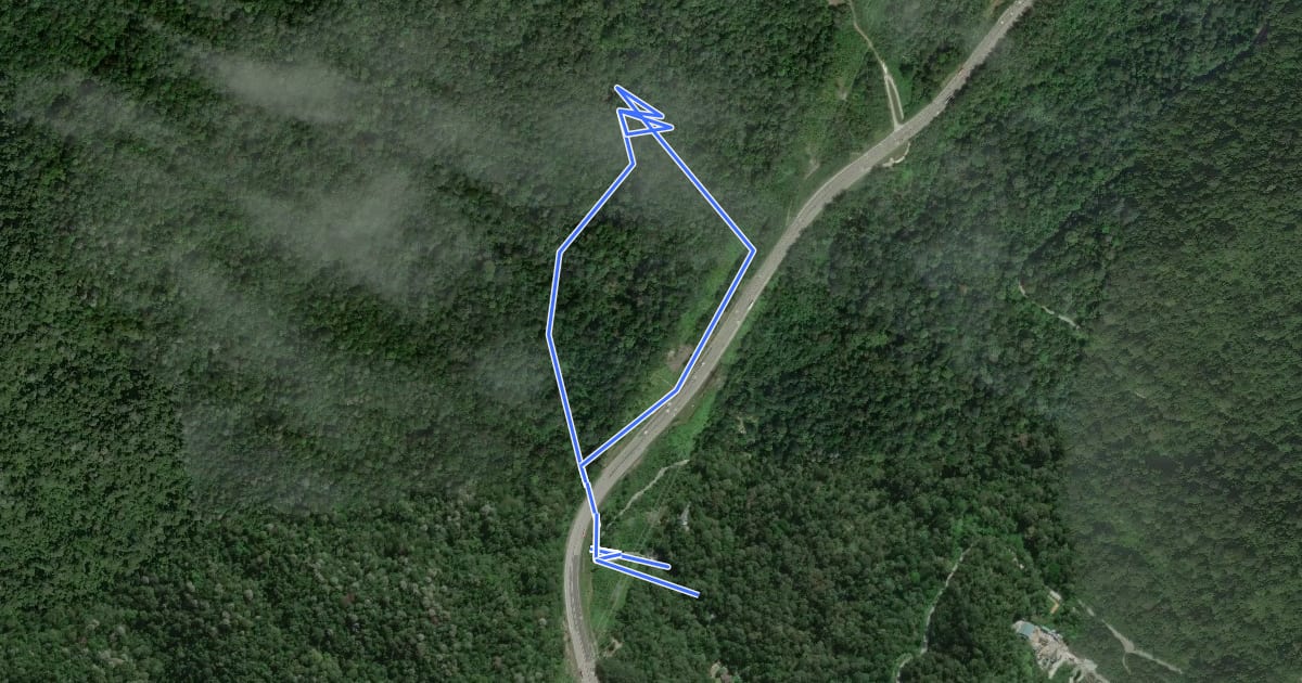 Маршрут Pisang Falls Loop на спутниковом снимке