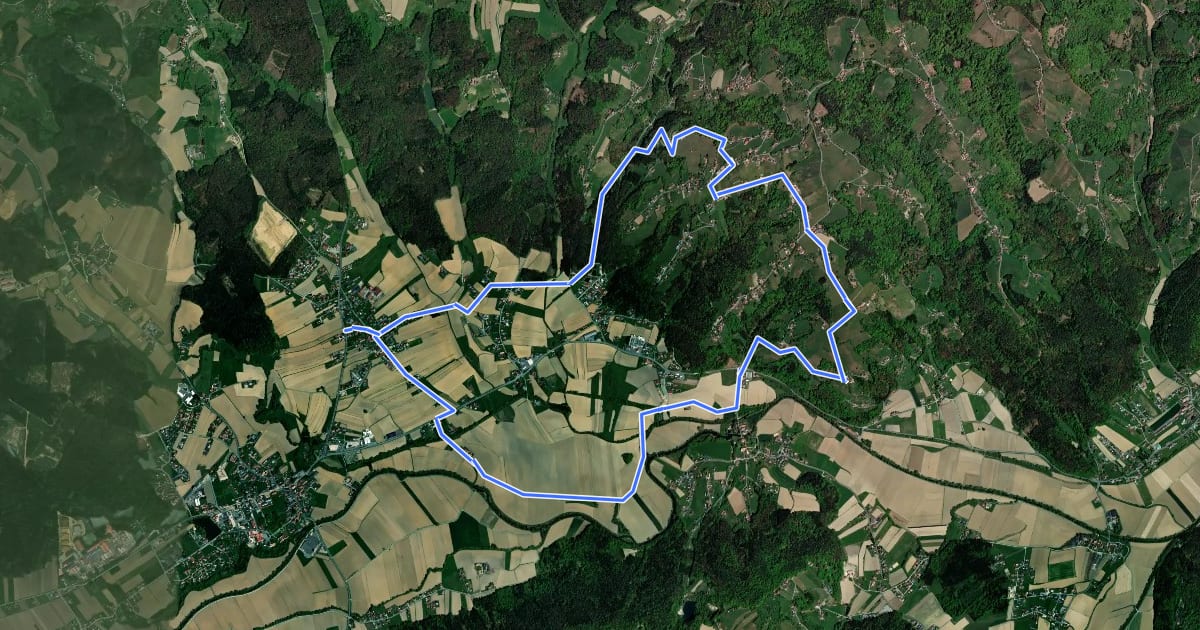 Маршрут Pisdorfer Rundwanderweg на спутниковом снимке