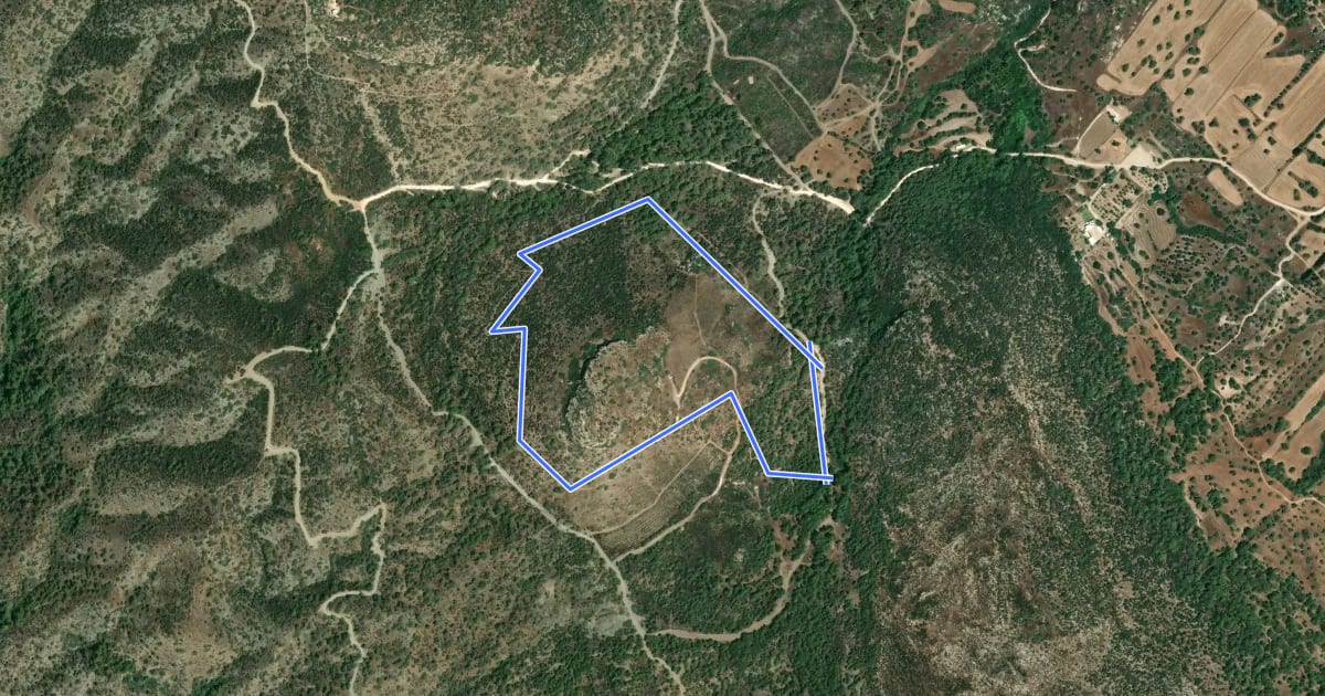 Маршрут Pissouromoutti Nature Trail на спутниковом снимке