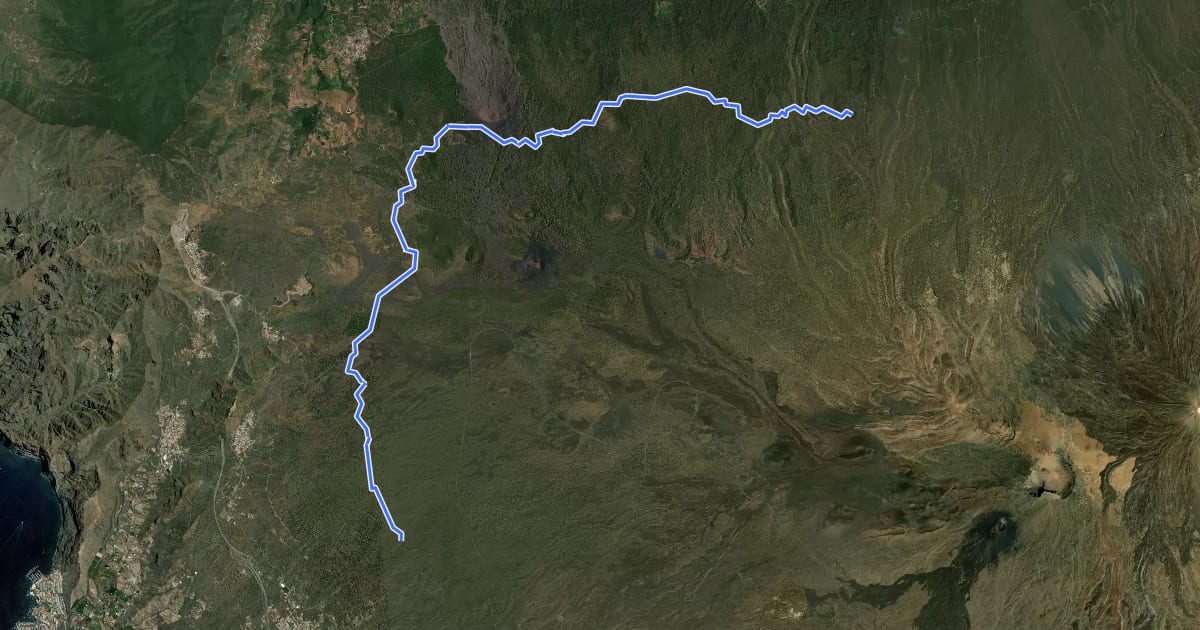 Маршрут Pista Canal de Vergara на спутниковом снимке