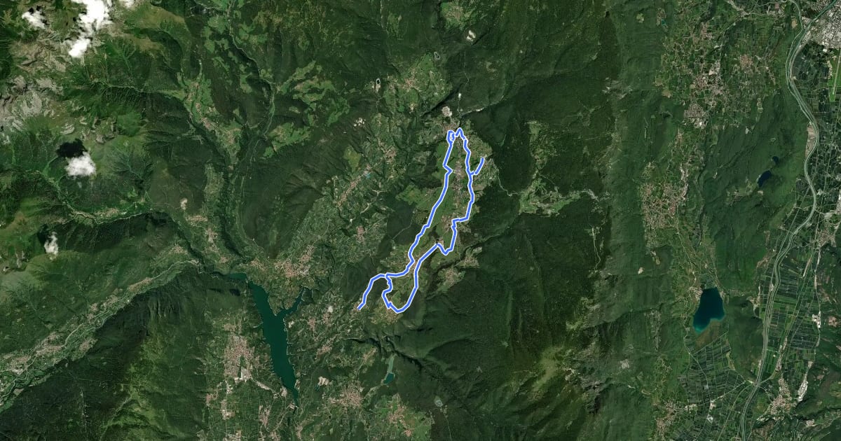 Маршрут Pista ciclabile Alta Valle di Non на спутниковом снимке
