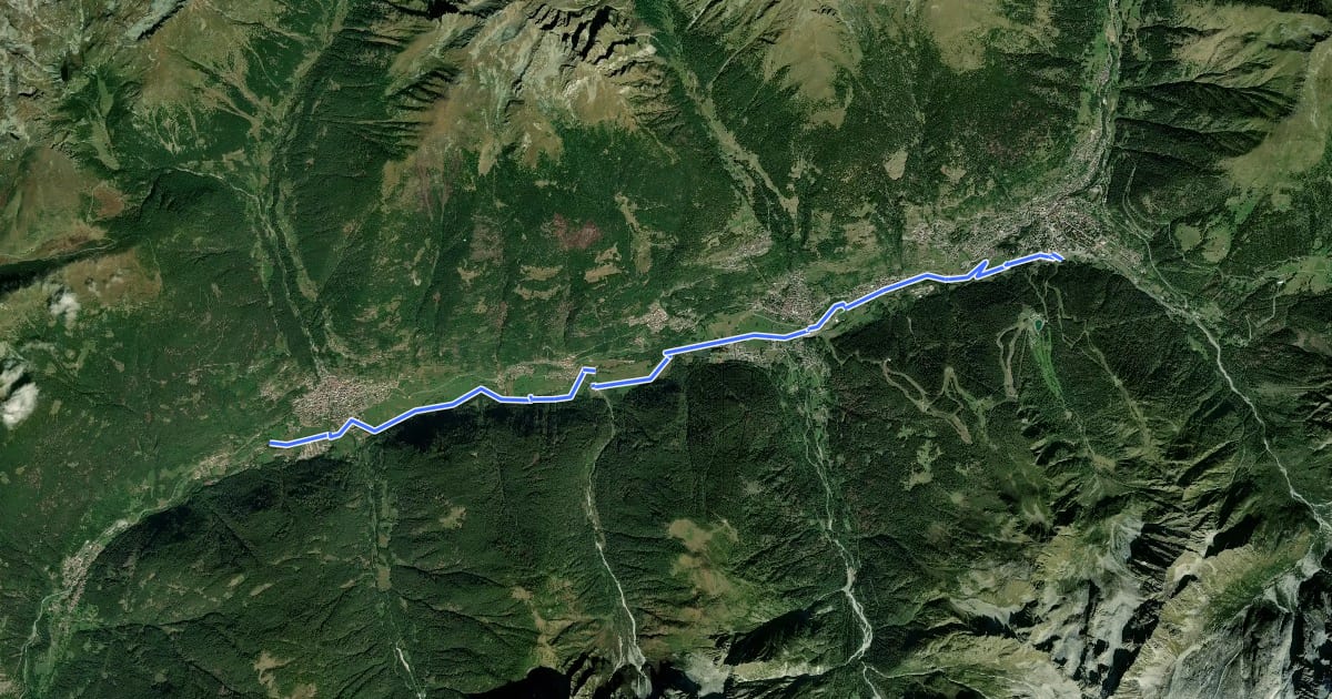 Маршрут Pista Ciclabile dell’Alta Valle Camonica на спутниковом снимке