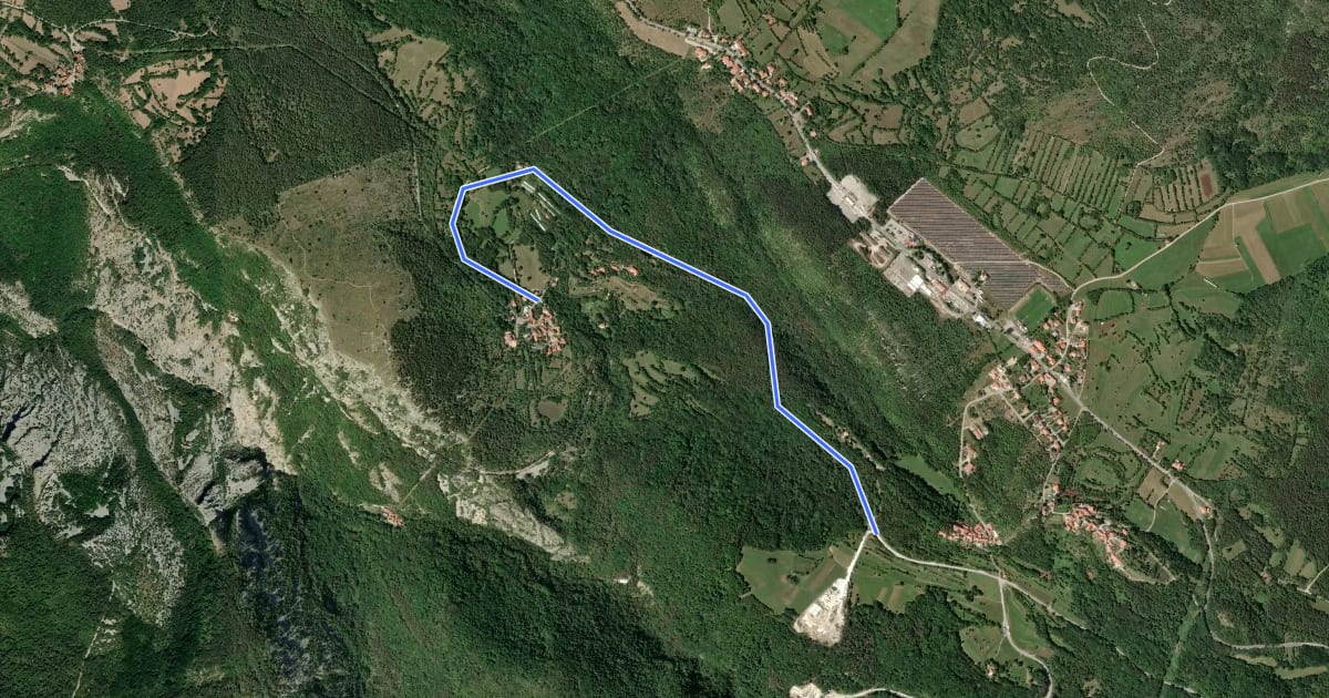 Маршрут Pista ciclabile Draga Sant'Elia-Klanec на спутниковом снимке