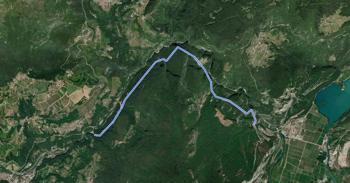 Маршрут Pista ciclabile Limarò на спутниковом снимке