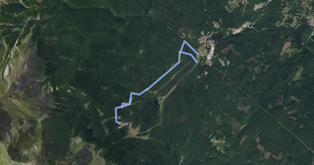 Маршрут Pista Lama Golese на спутниковом снимке