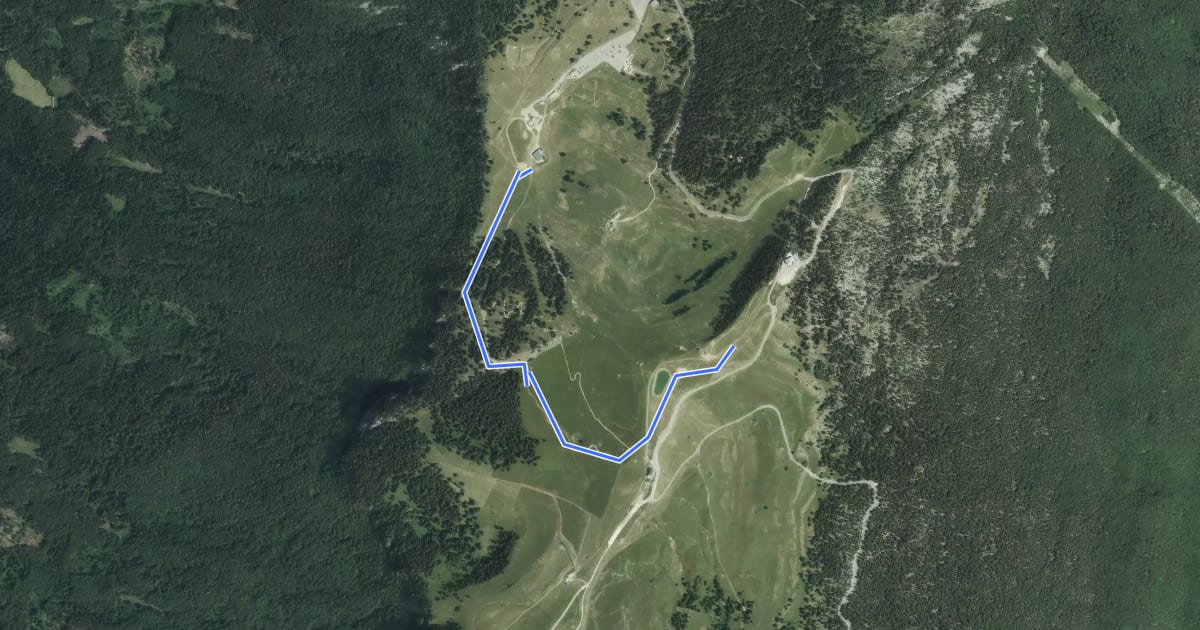 Маршрут Piste bleue на спутниковом снимке