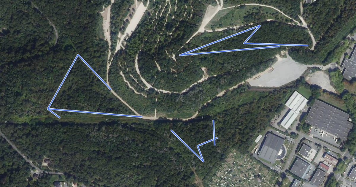 Маршрут Piste Bleue на спутниковом снимке