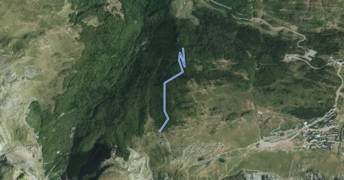 Маршрут Piste bleue du Causiat на спутниковом снимке