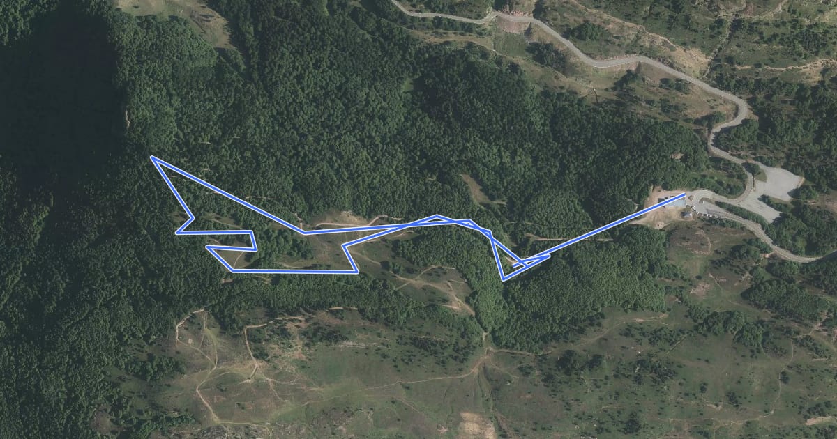 Маршрут Piste Bleue du Grand Tétras на спутниковом снимке