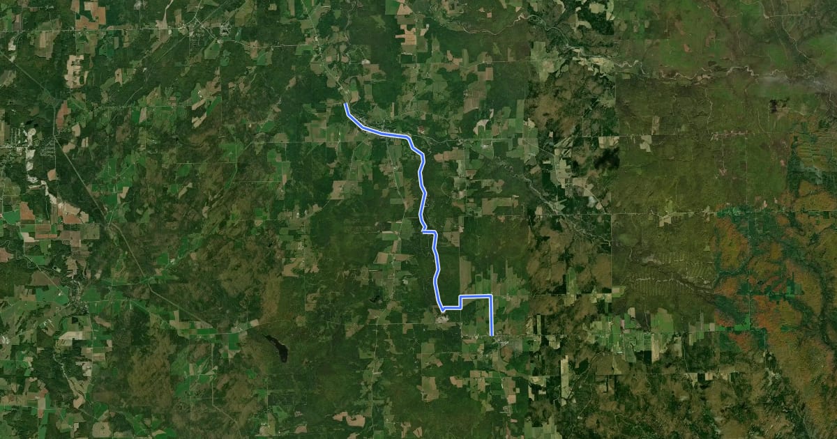 Маршрут Piste Cookshire-Eaton St-Isidore-de-Clifton на спутниковом снимке