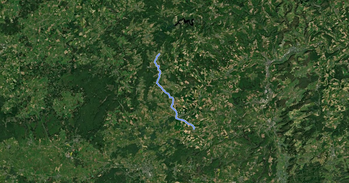 Маршрут Piste cyclable de l'Ouest (PC 17) на спутниковом снимке