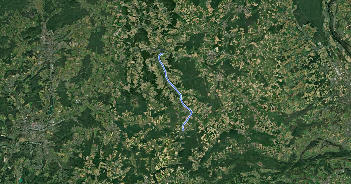 Маршрут Piste cyclable de la vallée de la Largue на спутниковом снимке