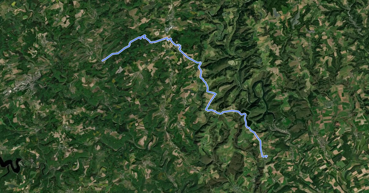 Маршрут Piste cyclable des Ardennes на спутниковом снимке