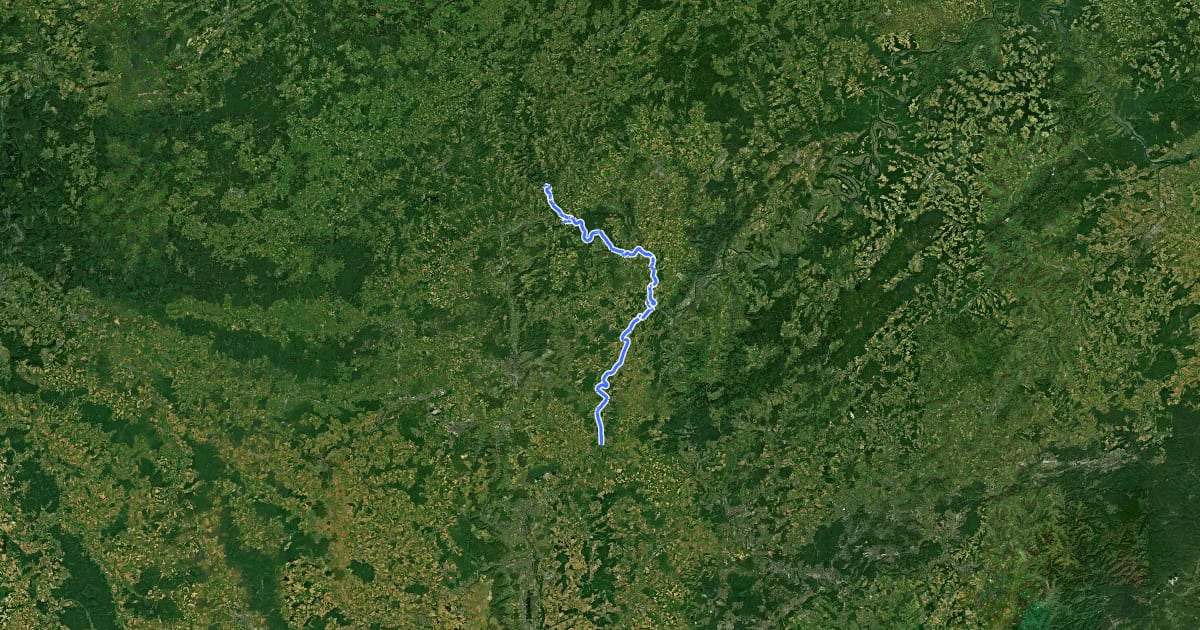 Маршрут Piste cyclable des trois rivières на спутниковом снимке