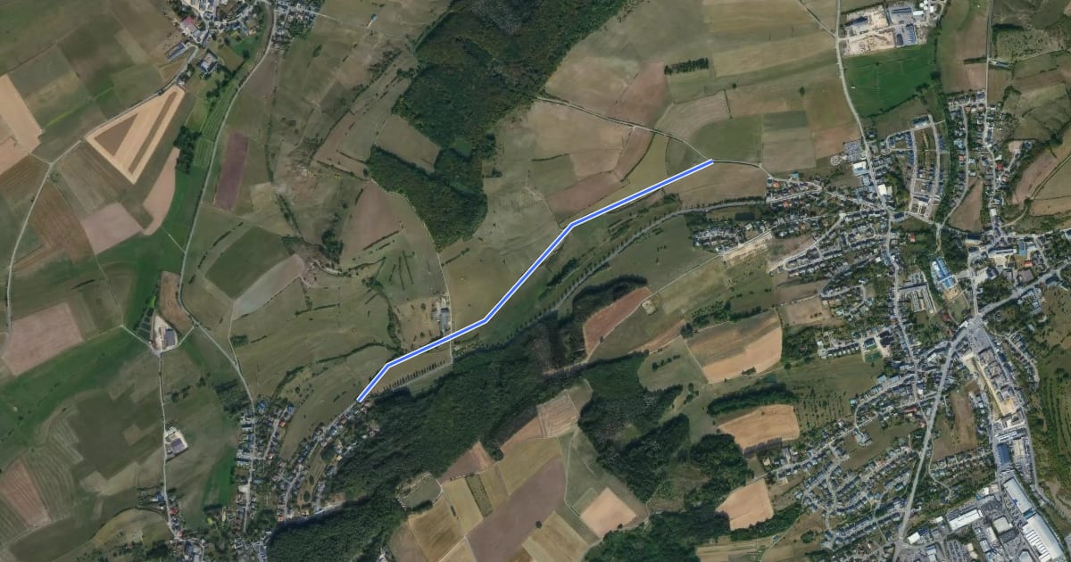 Маршрут Piste cyclable nationale 29 (PC 29) на спутниковом снимке
