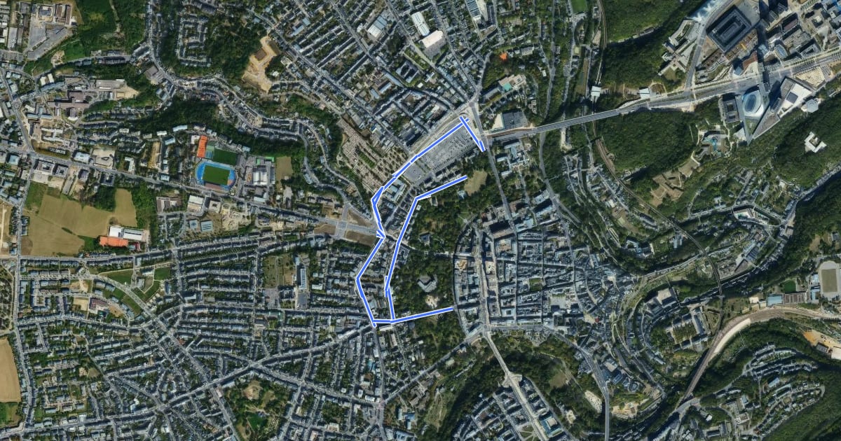 Маршрут Piste cyclable VDL Nr 02 на спутниковом снимке